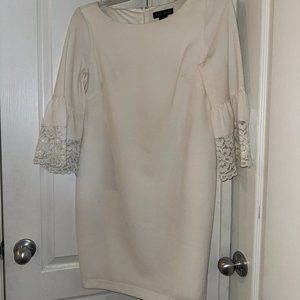 Jessica Howard Women's White Bell Lace Sleeve Dress Size 12P